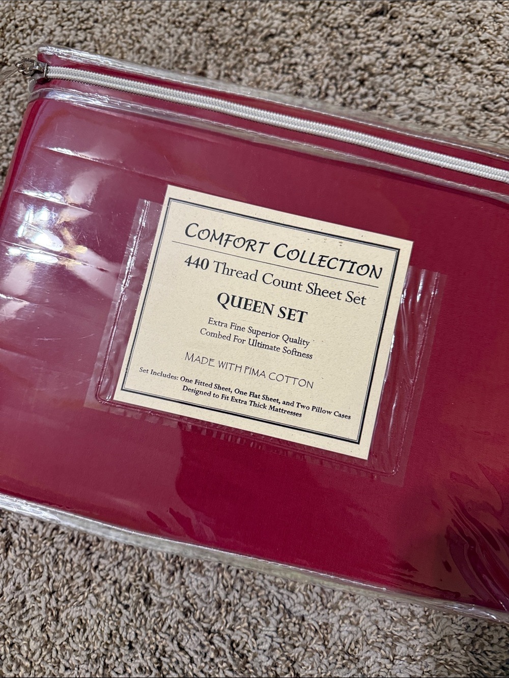 Comfort Collection sheets, Queen, 440 Thread Count
